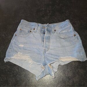 Levi's Light Blue Jean Shorts for Women
